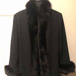 Black Lambs Wool coat